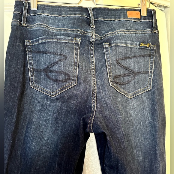 Seven7 for All Mankind Jeans Straight Leg with Ankle Zipper - Picture 1 of 9